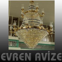 döküm ayetli cami avizesi