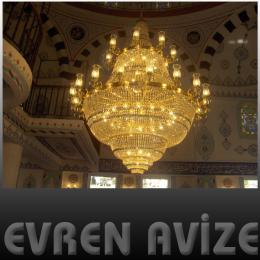 döküm ayetli cami avizesi