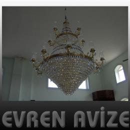 döküm ayetli cami avizesi