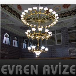 2 metre Sarı Döküm Cami Avizesi - 300